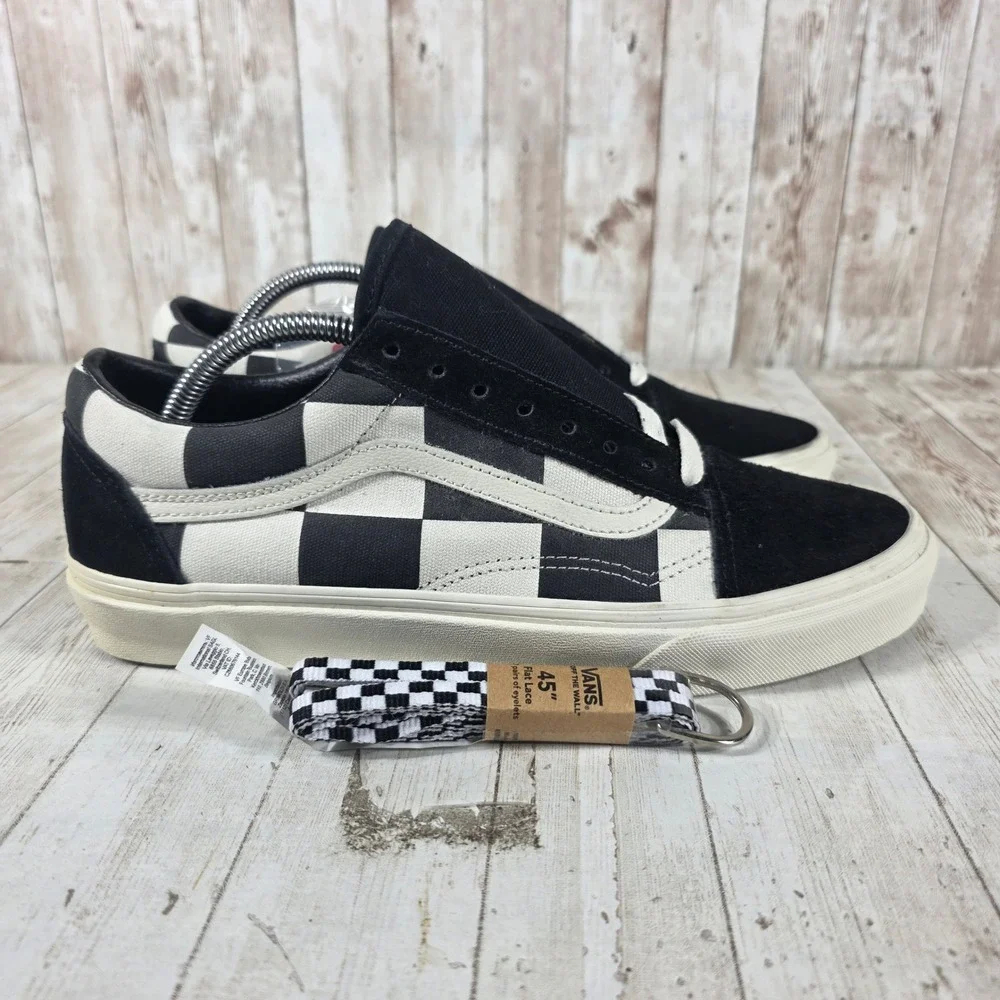 Vans Old Skool Checkerboard Black White‎ Mens 10 Low Top Sneakers 721278